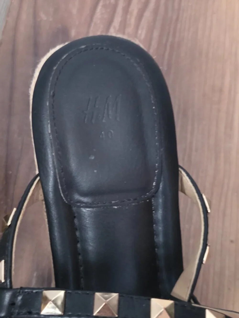 H&M studded wrap ankle wedges